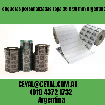 etiquetas personalizadas ropa 25 x 90 mm	Argentina
