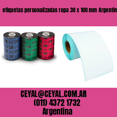 etiquetas personalizadas ropa 30 x 100 mm	Argentina