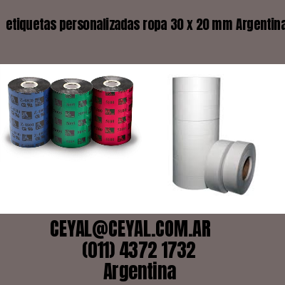 etiquetas personalizadas ropa 30 x 20 mm	Argentina