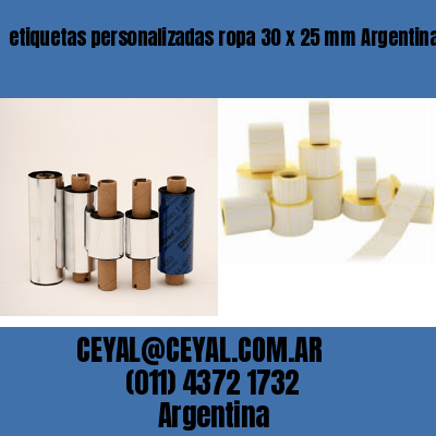 etiquetas personalizadas ropa 30 x 25 mm	Argentina