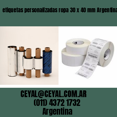 etiquetas personalizadas ropa 30 x 40 mm	Argentina