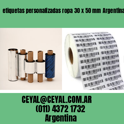 etiquetas personalizadas ropa 30 x 50 mm	Argentina
