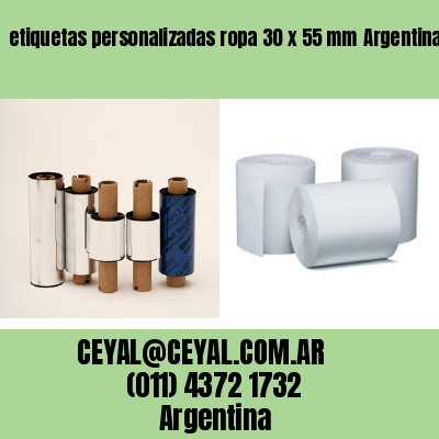 etiquetas personalizadas ropa 30 x 55 mm	Argentina