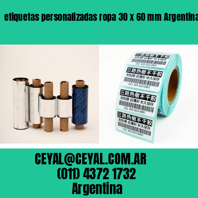 etiquetas personalizadas ropa 30 x 60 mm	Argentina