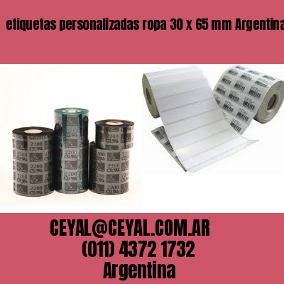 etiquetas personalizadas ropa 30 x 65 mm	Argentina