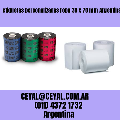 etiquetas personalizadas ropa 30 x 70 mm	Argentina