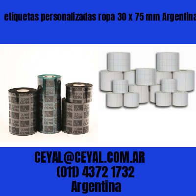 etiquetas personalizadas ropa 30 x 75 mm	Argentina