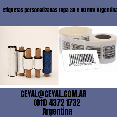 etiquetas personalizadas ropa 30 x 80 mm	Argentina