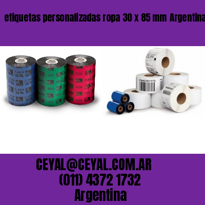 etiquetas personalizadas ropa 30 x 85 mm	Argentina