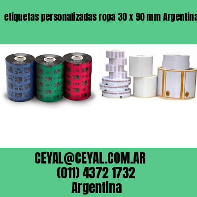 etiquetas personalizadas ropa 30 x 90 mm	Argentina