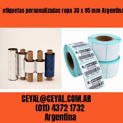 etiquetas personalizadas ropa 30 x 95 mm	Argentina