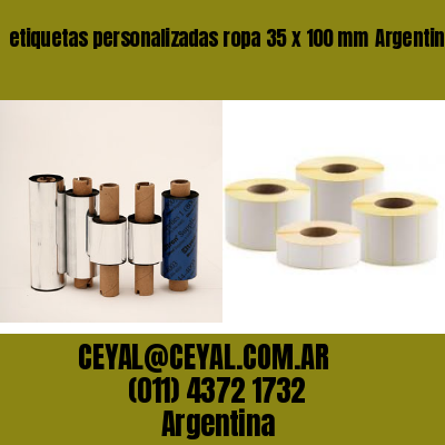 etiquetas personalizadas ropa 35 x 100 mm	Argentina
