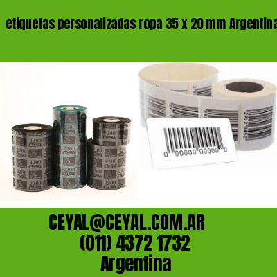 etiquetas personalizadas ropa 35 x 20 mm	Argentina