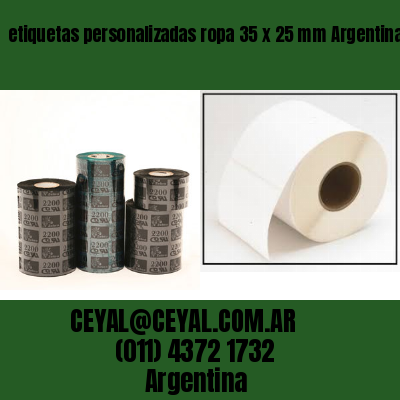 etiquetas personalizadas ropa 35 x 25 mm	Argentina