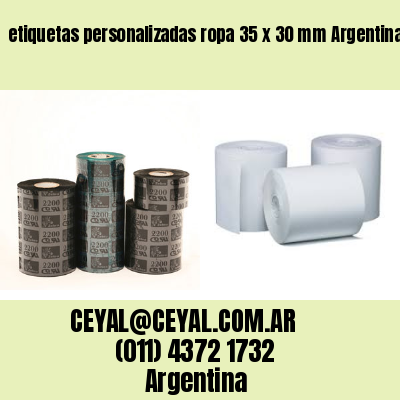 etiquetas personalizadas ropa 35 x 30 mm	Argentina