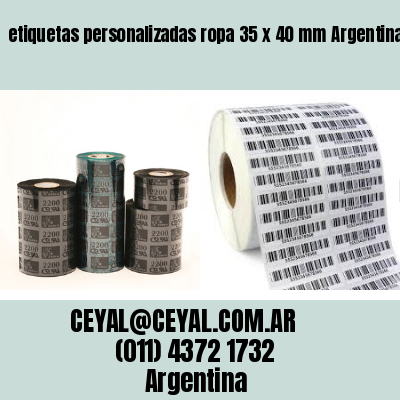 etiquetas personalizadas ropa 35 x 40 mm	Argentina