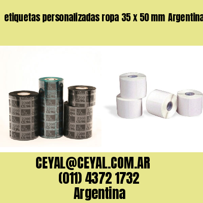 etiquetas personalizadas ropa 35 x 50 mm	Argentina