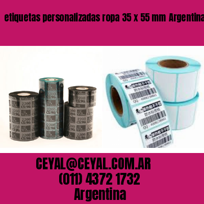 etiquetas personalizadas ropa 35 x 55 mm	Argentina