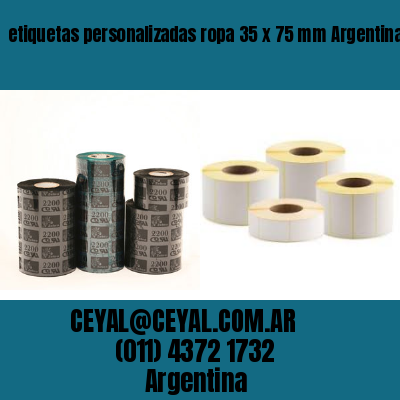 etiquetas personalizadas ropa 35 x 75 mm	Argentina