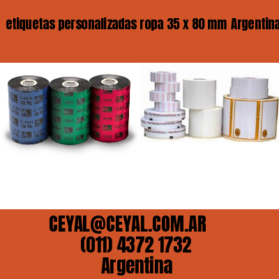 etiquetas personalizadas ropa 35 x 80 mm	Argentina
