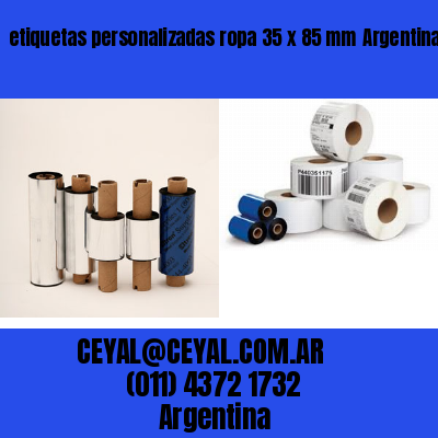etiquetas personalizadas ropa 35 x 85 mm	Argentina