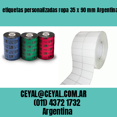 etiquetas personalizadas ropa 35 x 90 mm	Argentina