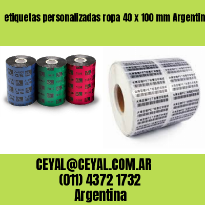etiquetas personalizadas ropa 40 x 100 mm	Argentina
