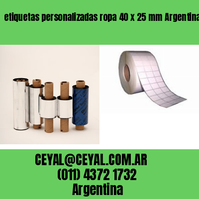 etiquetas personalizadas ropa 40 x 25 mm	Argentina