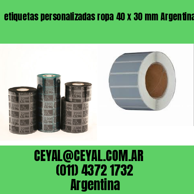 etiquetas personalizadas ropa 40 x 30 mm	Argentina