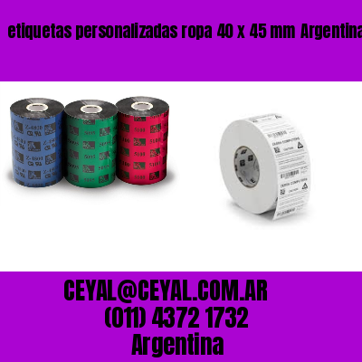 etiquetas personalizadas ropa 40 x 45 mm	Argentina