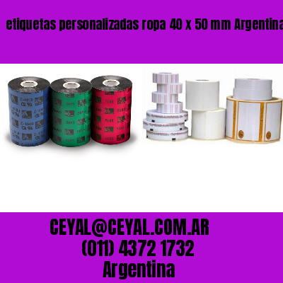 etiquetas personalizadas ropa 40 x 50 mm	Argentina