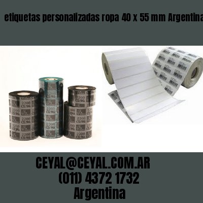 etiquetas personalizadas ropa 40 x 55 mm	Argentina