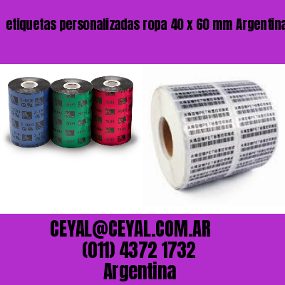 etiquetas personalizadas ropa 40 x 60 mm	Argentina