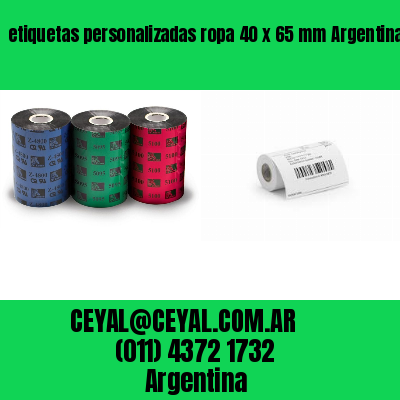 etiquetas personalizadas ropa 40 x 65 mm	Argentina