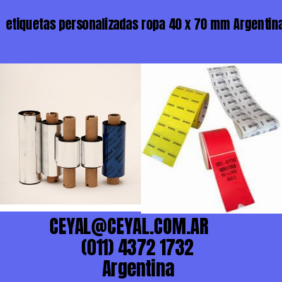 etiquetas personalizadas ropa 40 x 70 mm	Argentina