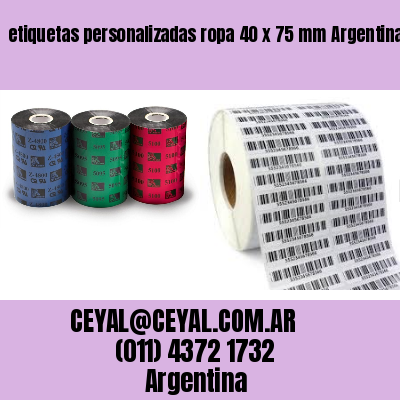 etiquetas personalizadas ropa 40 x 75 mm	Argentina