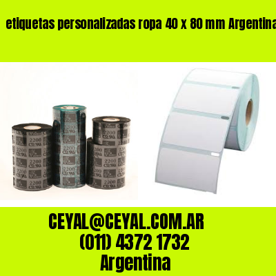 etiquetas personalizadas ropa 40 x 80 mm	Argentina