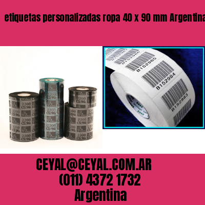 etiquetas personalizadas ropa 40 x 90 mm	Argentina