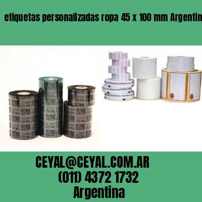 etiquetas personalizadas ropa 45 x 100 mm	Argentina
