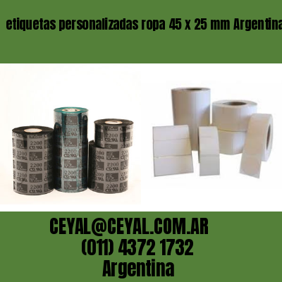 etiquetas personalizadas ropa 45 x 25 mm	Argentina