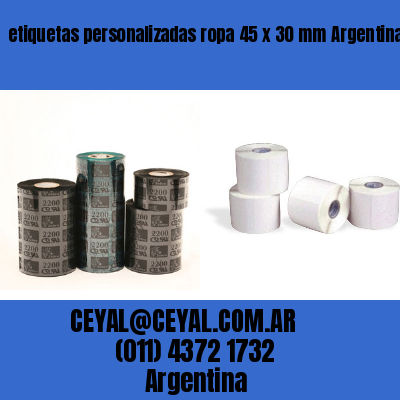 etiquetas personalizadas ropa 45 x 30 mm	Argentina