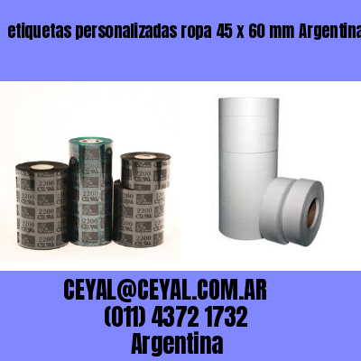 etiquetas personalizadas ropa 45 x 60 mm	Argentina