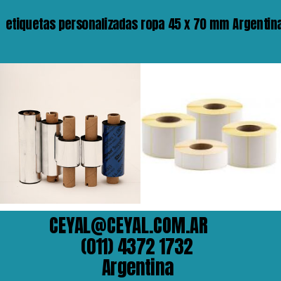 etiquetas personalizadas ropa 45 x 70 mm	Argentina