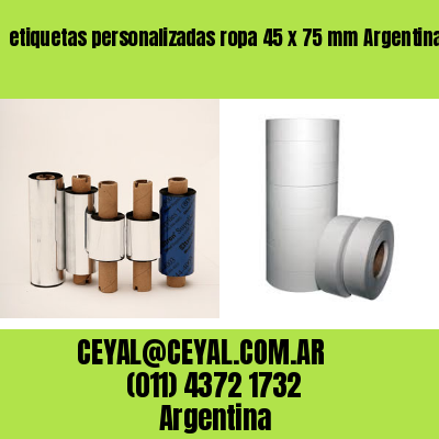etiquetas personalizadas ropa 45 x 75 mm	Argentina