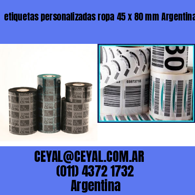 etiquetas personalizadas ropa 45 x 80 mm	Argentina