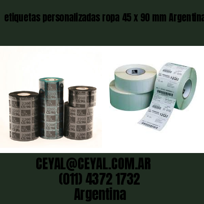 etiquetas personalizadas ropa 45 x 90 mm	Argentina