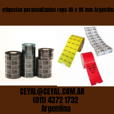 etiquetas personalizadas ropa 45 x 95 mm	Argentina