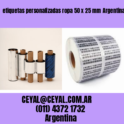 etiquetas personalizadas ropa 50 x 25 mm	Argentina