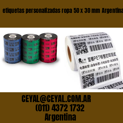 etiquetas personalizadas ropa 50 x 30 mm	Argentina