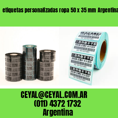 etiquetas personalizadas ropa 50 x 35 mm	Argentina